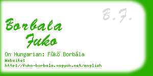 borbala fuko business card